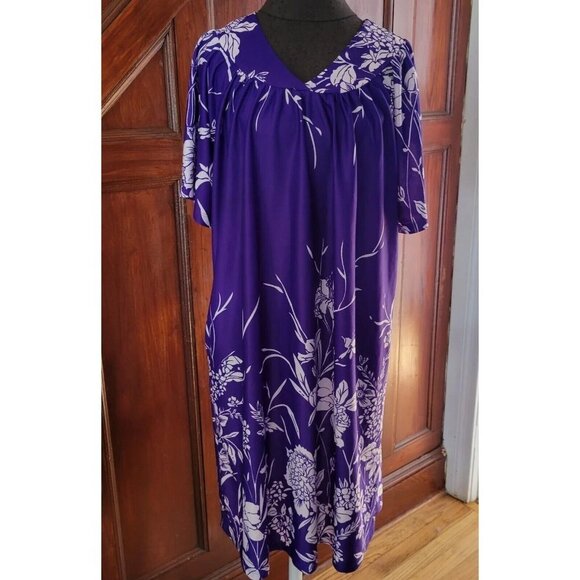 Sawyer Creek Studio womens purple floral sleep ware SZ Large - Picture 1 of 5